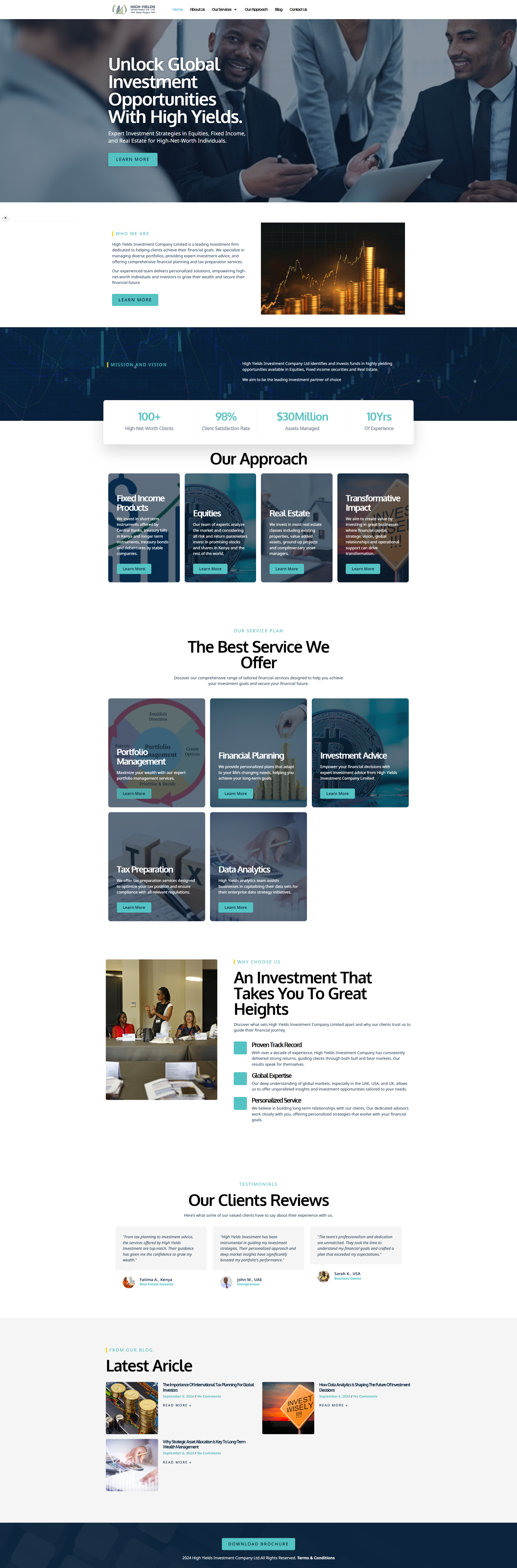 High Yields background